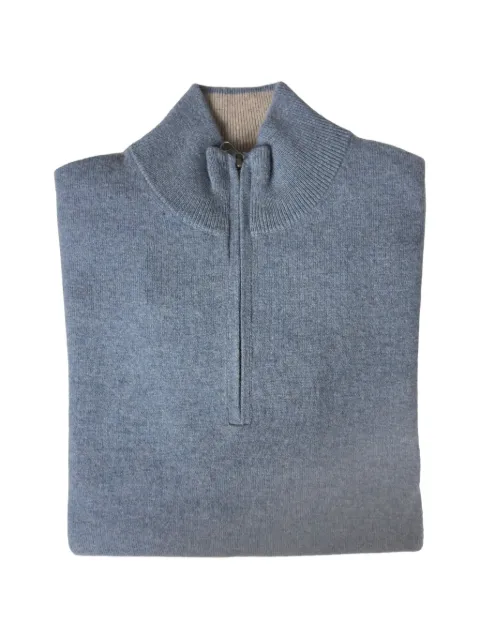HARTFORD quarter-zip knit sweater Blue BEQ3316TRUCKER