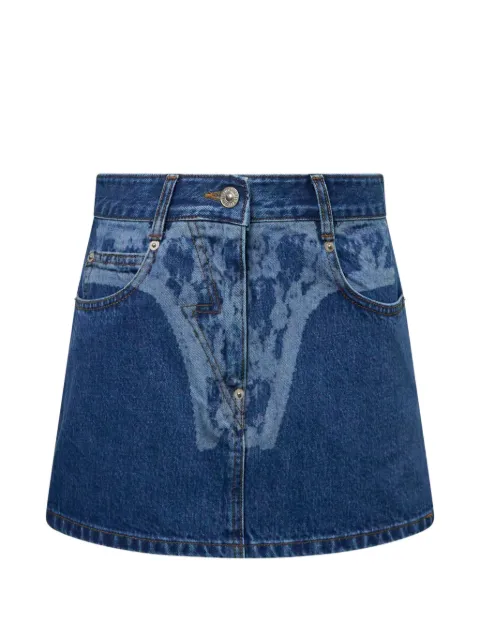pushBUTTON printed denim mini skirt Blue PB2620014W00014WBL