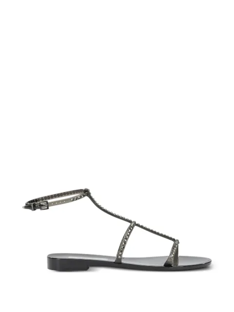 MENGHI crystal-embellished cage-strap sandals Black 1000SWBLACKGEL