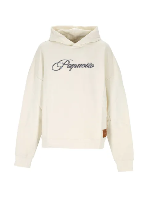 GARCIAS Papacito logo-print hoodie Neutrals PAPACITOHOODIE