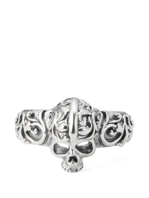 Emanuele Bicocchi engraved skull ring Silver KLA7