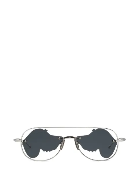 Thom Browne Eyewear shaped-lenses pilot sunglasses Silver UES966AG0001
