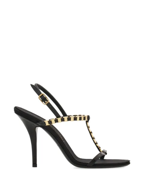 Ferragamo Vara chain T-strap sandals Black 795302