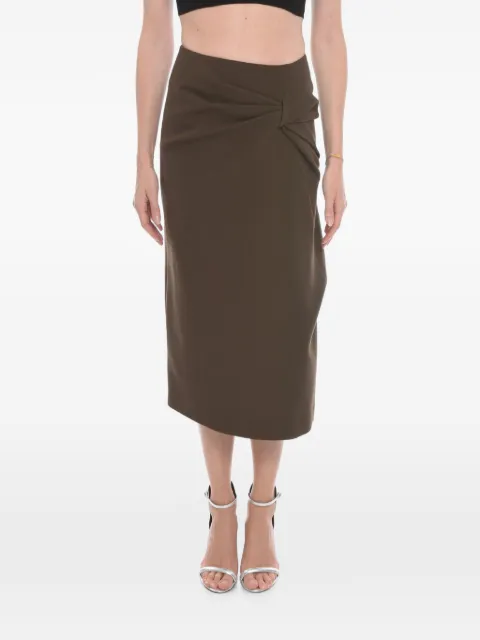 Rejina Pyo draped midi pencil skirt Brown D174DARKKHAKI
