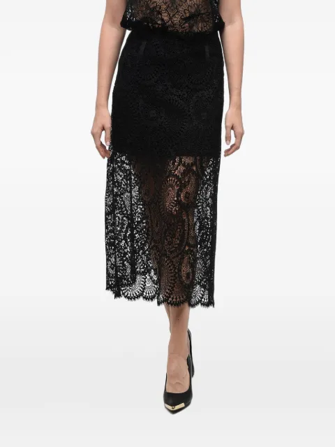 Beaufille macramé lace skirt Black BFPF23S01BLACK