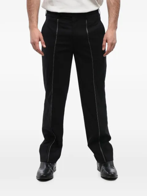 Neil Barrett contrast-stitch slim-fit trousers Black MY30153PY000524N
