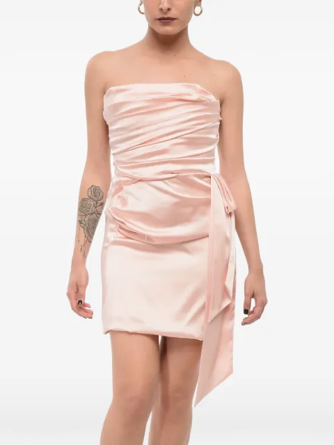 Halpern draped-detailing strapless-design mini dress Pink AW22D27JPOWDEREDPINK