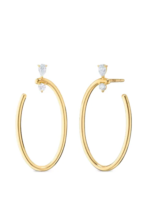 MONICA RICH KOSANN large Galaxy Wrap Hoop diamond earrings Gold 45150