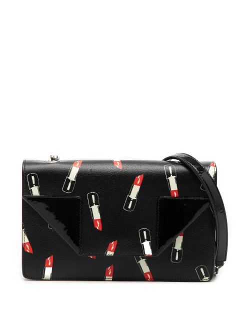 Saint Laurent Pre-Owned 2015 Calfskin Lipstick Print Betty crossbody bag Black MK0L3RJFCIHNUH0O
