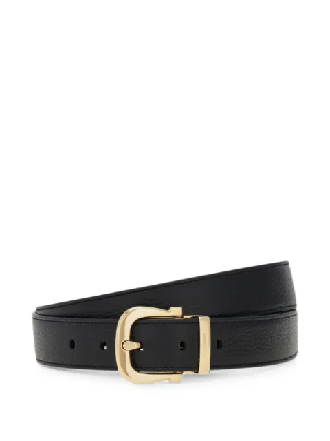 Ferragamo reversible and adjustable Gancini belt Black 795403