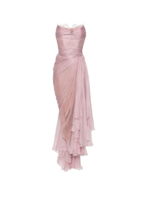 Maria Lucia Hohan Jolie X lace-trimmed draped maxi dress Pink PF006798