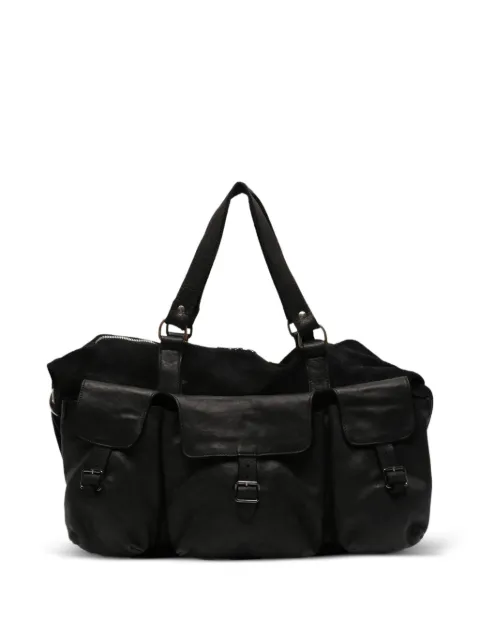 Guidi cargo-pocket suede tote bag Black T16BAG
