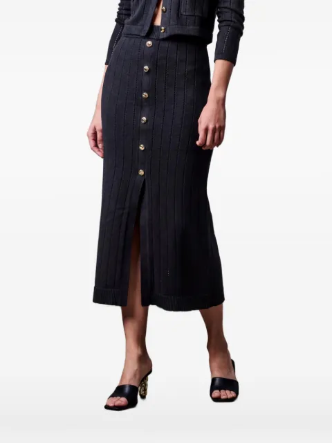 HEVRON Mia ribbed-knit skirt Black MIASKIRT