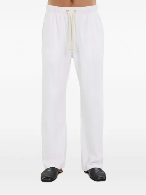 Les Tien drawstring track pants White PK3044