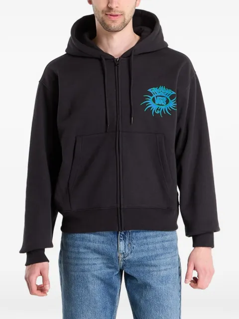 Vans Torched logo-print zip-up hoodie Black VN000STPBLK1