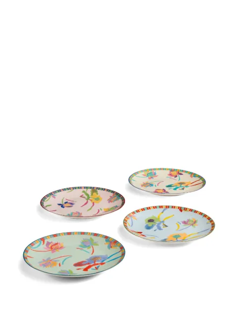 Lisa Corti Japanese floral-print plates (set of four) Neutrals 0DSTPLATEPCL4JAASSDIAM19