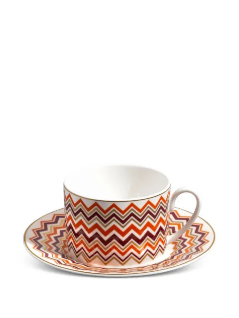 Missoni Home zigzag-print teacups White MHPIC14S2