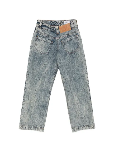 Vaquera Backwards acid-wash wide-leg jeans Blue VAQ11P007