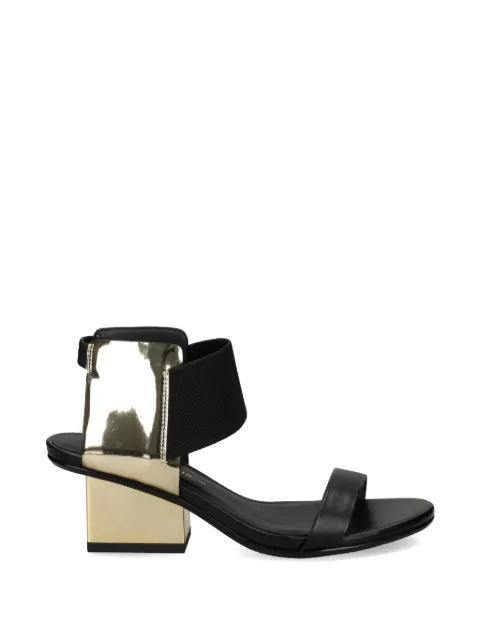 United Nude Raila Mid metallic-effect block-heel sandals Black 107272213