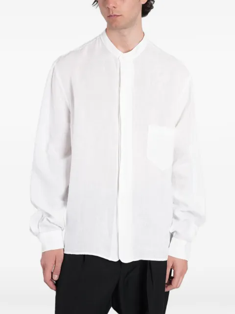 Grifoni mandarin-collar chest-pocket shirt White G6AB0011