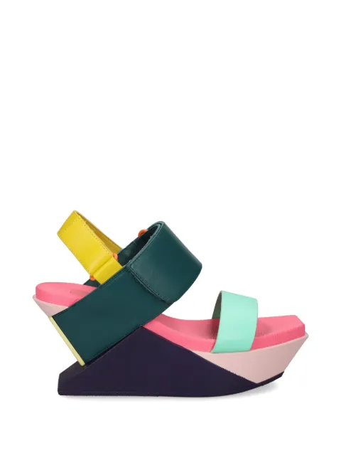 United Nude Delta Wedge Sandal touch-strap wedge sandals Green 1041397816