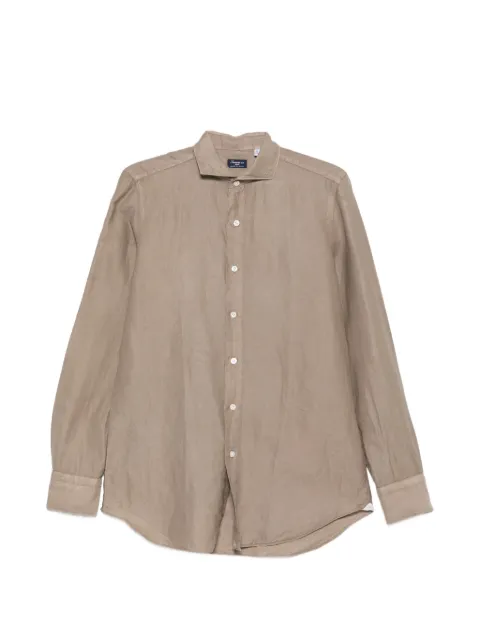 Finamore 1925 Napoli spread-collar button-up shirt Neutrals ML67AHPSZ06021G