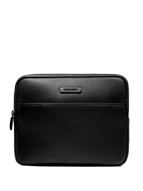 PIQUADRO pebbled leather crossbody bag Black CA6762MOS