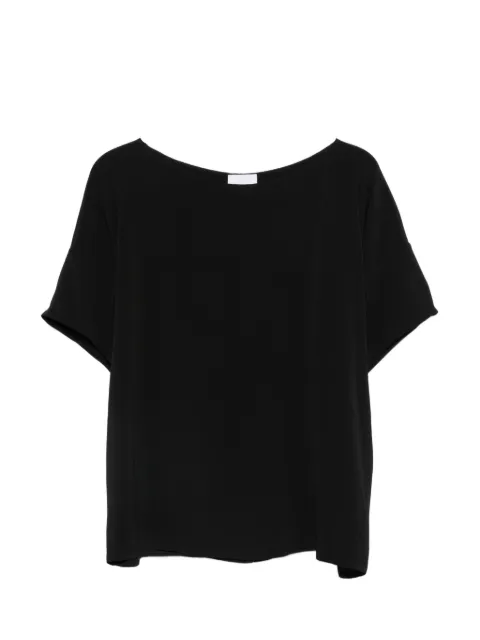 Su short-sleeve scoop-neck top White S6C202