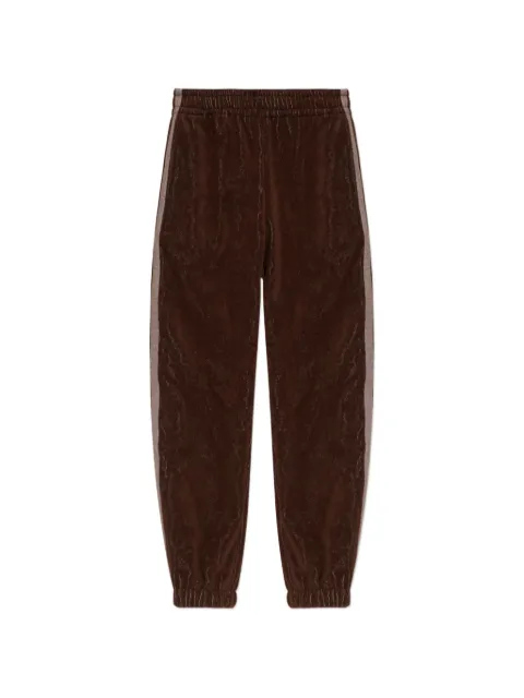 Versace Home logo-embroidered terry track pants Brown 10242101A17767