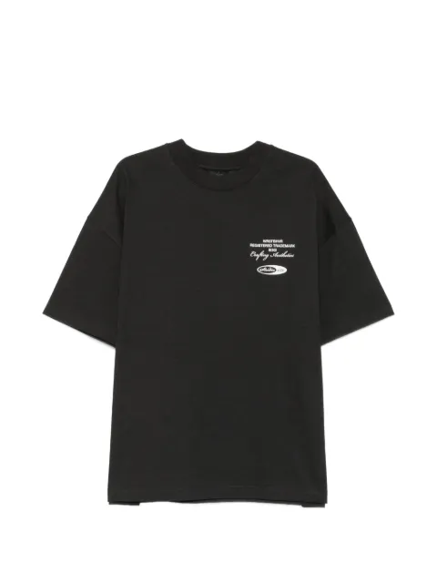 WRSTBHVR Studio V13 logo-print drop-shoulder T-shirt Black U1026TT3440