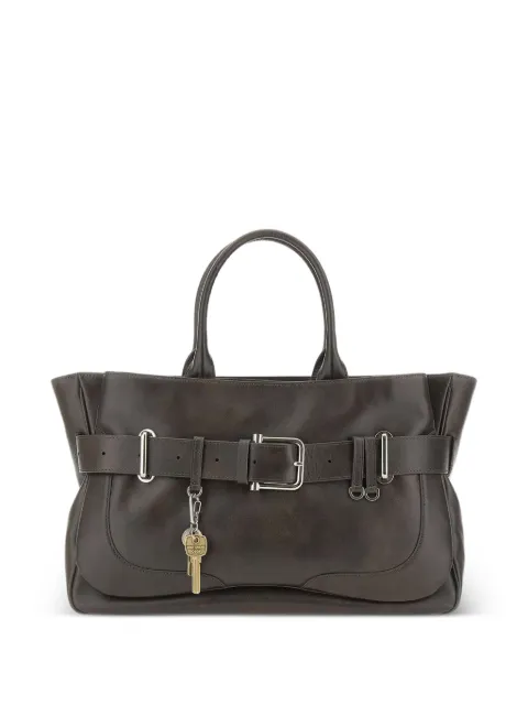 Osoi Brocle buckle charm leather tote bag Brown 25SSB05008107