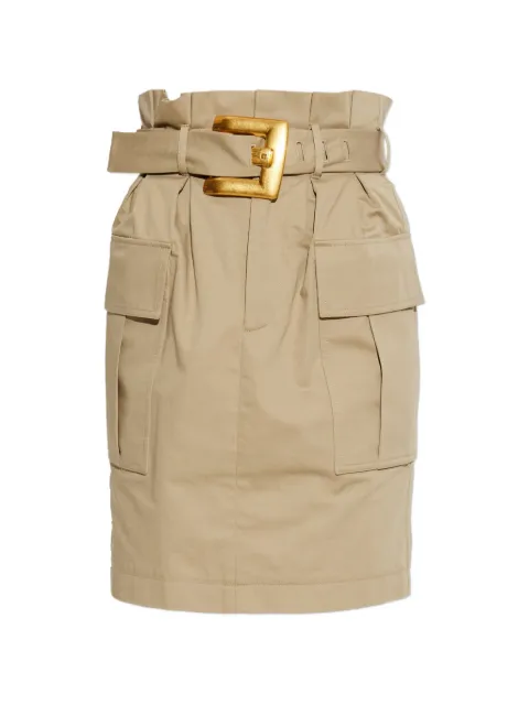Balmain belted cargo-pocket mini skirt Neutrals GF0LCB15CG65