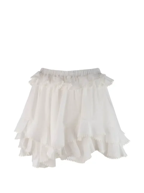 Les Filles d'Eva ruffled tiered mini skirt White 09R60W9080C000
