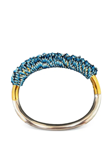 Charlotte Chesnais fabric wave bracelet Silver 22BR007VEAR
