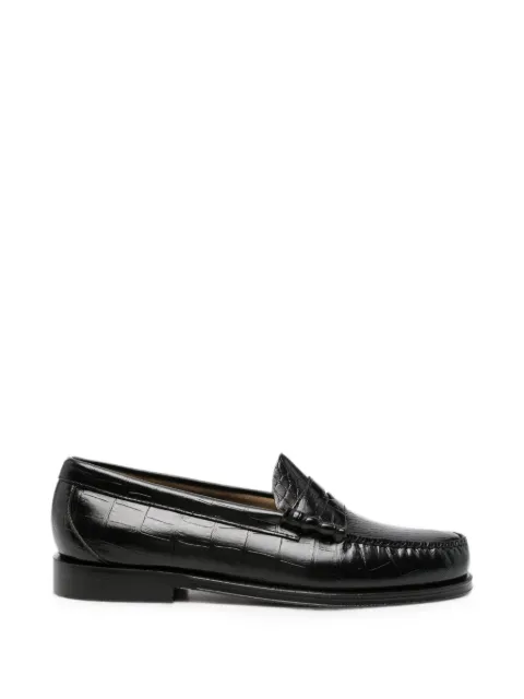 G.H.Bass Weejun Heritage Larson crocodile-embossed loafers Black BA11088C