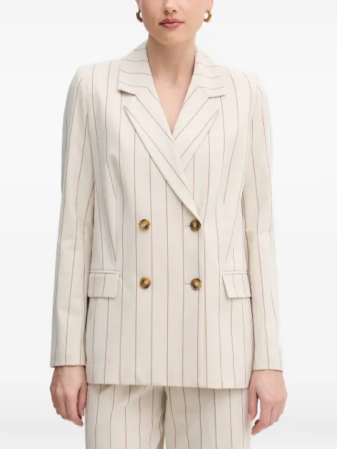 Benetton pinstripe double-breasted blazer Neutrals 26Q2DW03L