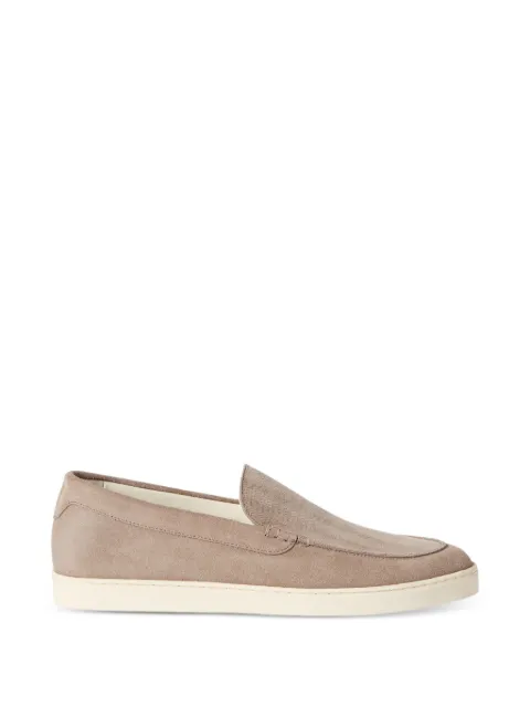 Brunello Cucinelli chevron-effect suede loafer sneakers Brown MZUHVSP335C4298