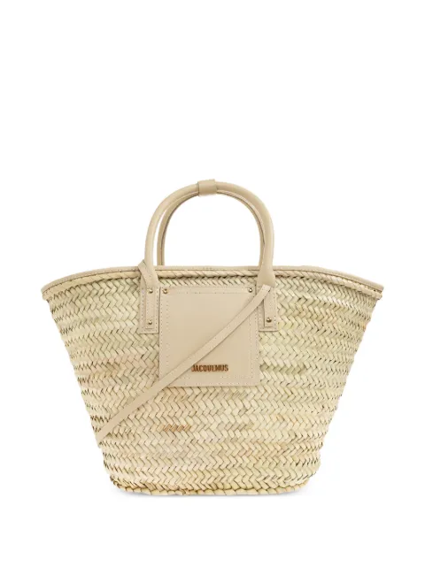 Jacquemus the Soli basket raffia bag Neutrals BAW00045AC01C02