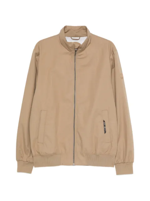 Save The Duck high-neck ribbed-trims jacket Brown D32647M