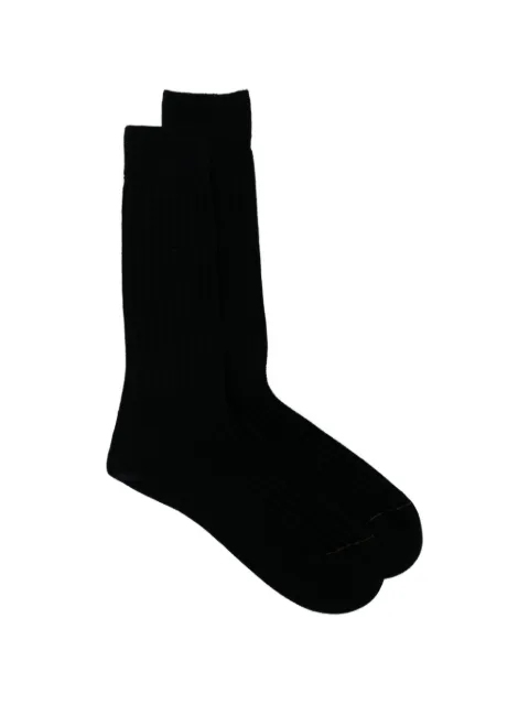 Zegna ribbed-knit mid-calf socks Blue N5V407230