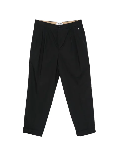 New York Resident John pleated turned-up trousers Black 4K130JOHN