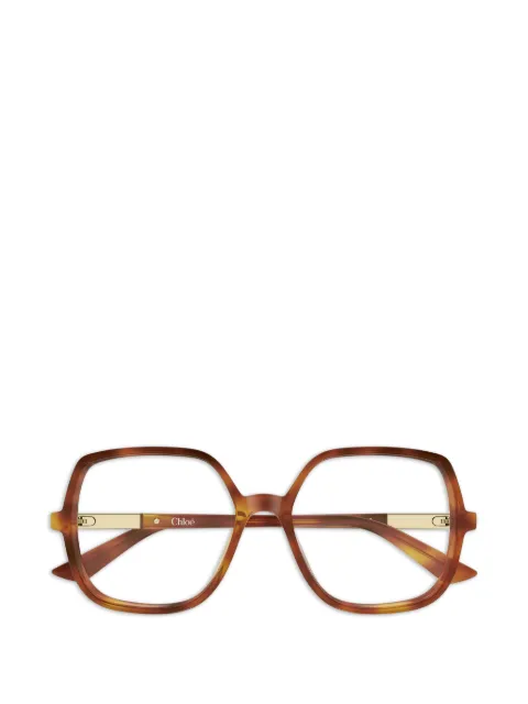 Chloé Eyewear logo-detail glasses Brown CH0368O