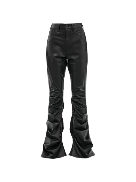 Junya Watanabe ruffled flared trousers Black JQP014