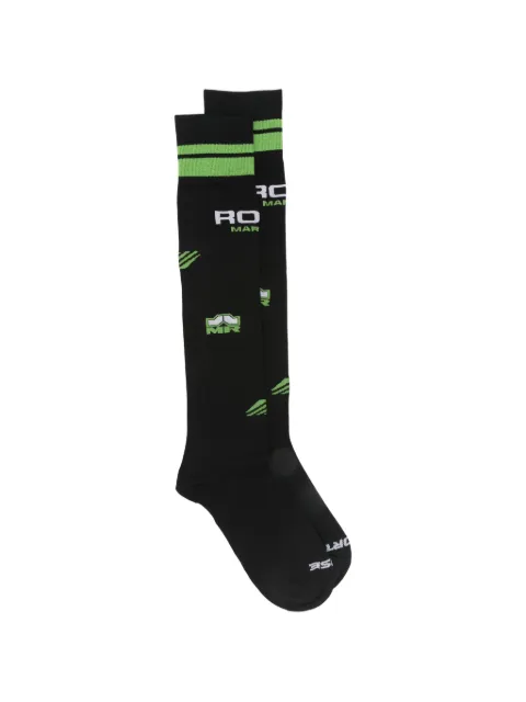 Martine Rose sheer logo-intarsia socks Black 1227JF05067