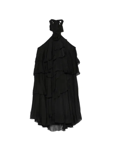 DIXIE ruffled halterneck dress Black A207A022A