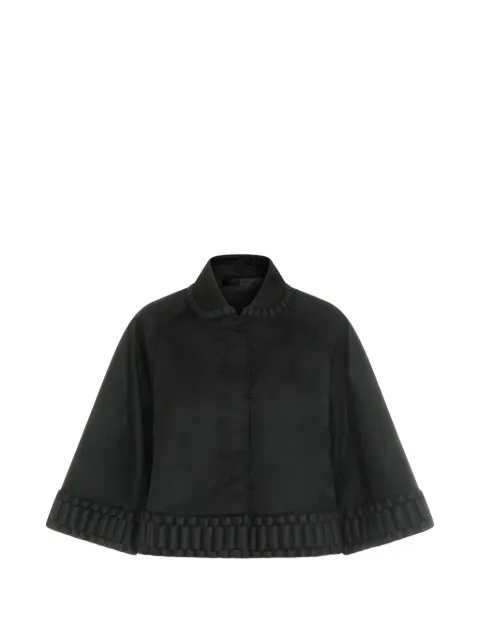 RAXXY ruffle-trim cape Black RC26SA037
