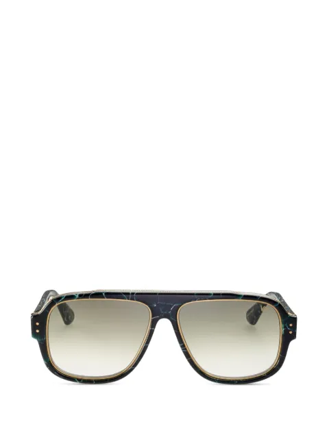 Vintage Frames Company Billionaire 2 marble pilot-frame sunglasses Green MPBN20003