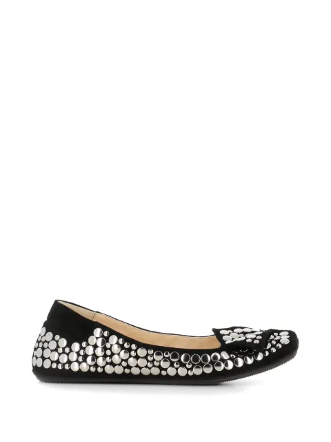 Dove Nuotano Gli Squali studded ballet flats Black SQ30004