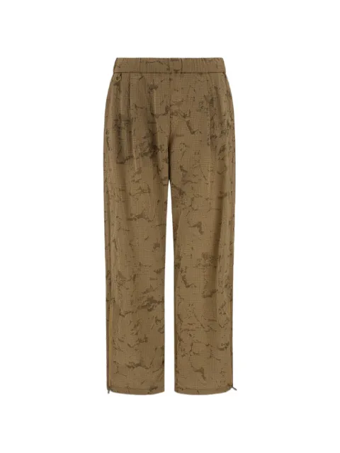 Laminar jacquard trousers Brown PT00082UL12855J2154