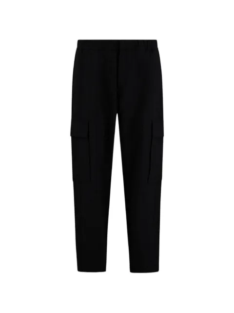 Laminar elasticated-waistband trousers Black PT00079UL12846S